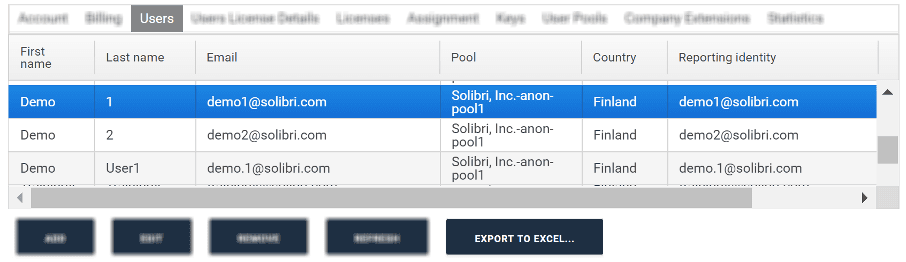 Solibri - edycja użytkowników programu