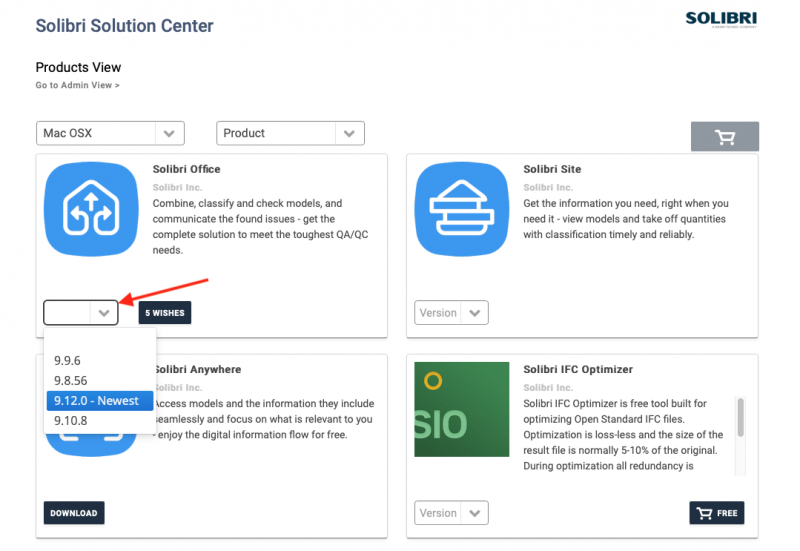 Instalacja Solibri Office/Site