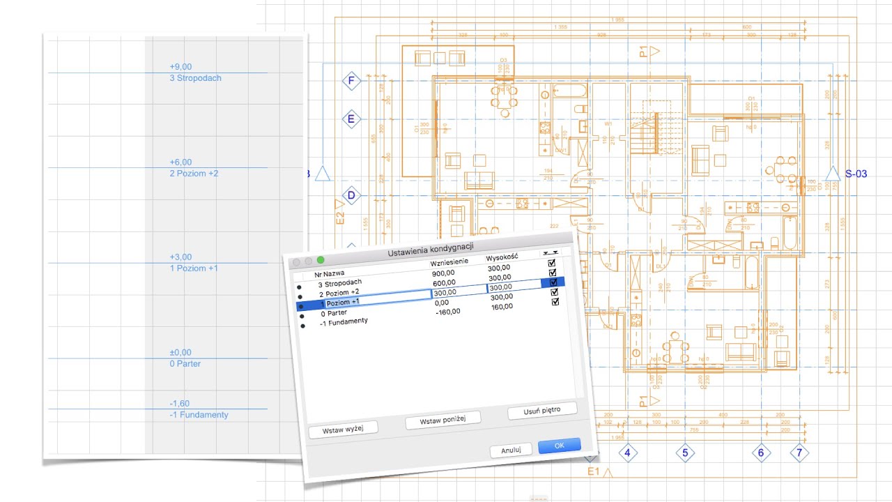 Archicad - wykonanie podrysu rzutu -praca w BIM