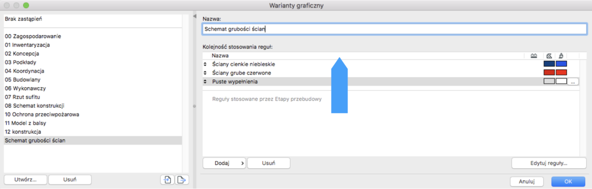 Archicad, warianty graficzne