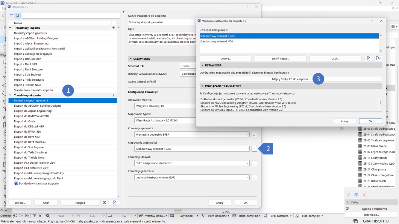 Mapowanie Właściwości IFC