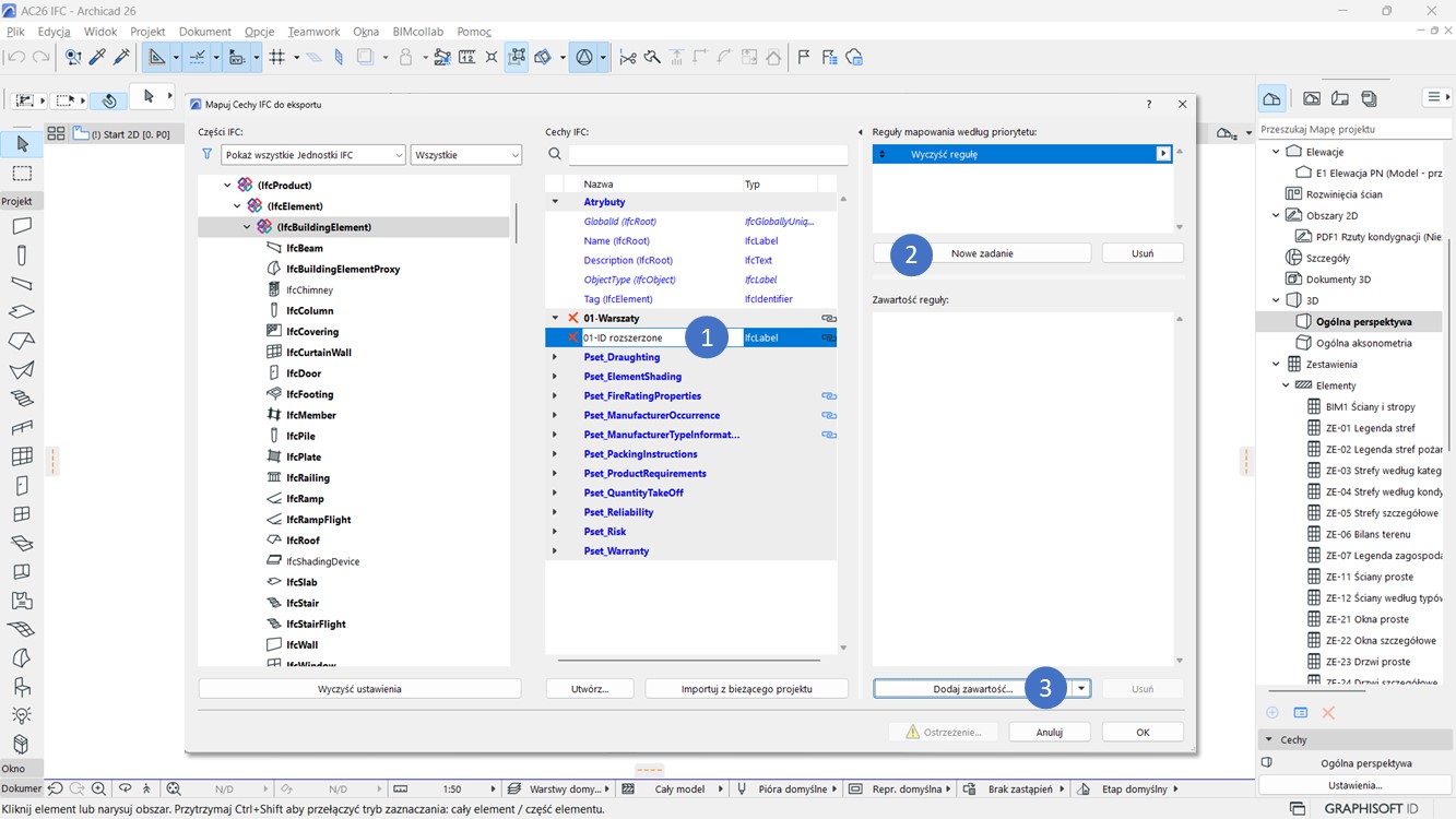 Własne Mapowanie Parametru IFC