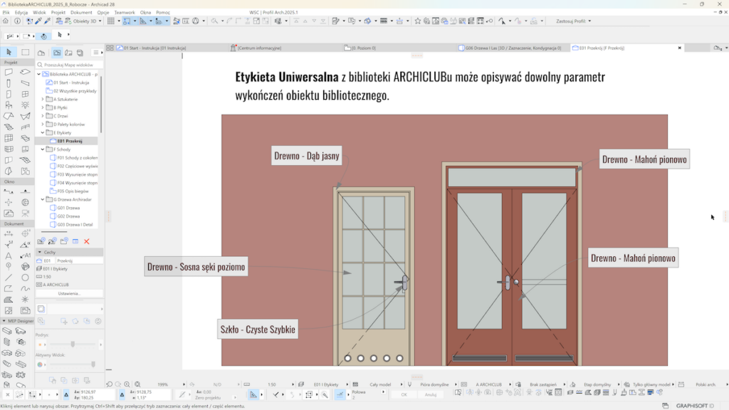 Archicad-Biblioteka-Archiclub-Etykiety