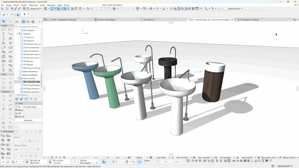 Biblioteka od WSC zawiera obiekt pozwalający na parametryczne wykonanie bryły obrotowej w 3D - Bryły obrotowe. 
